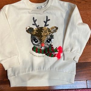 H&M Reindeer Sweater Top